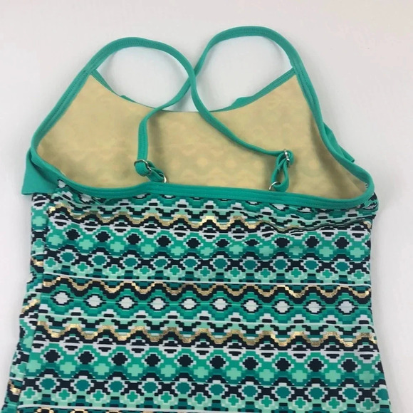 NEW LANDS’ END EUC GIRLS BATHING SUIT SUMMER SWIM GREEN CASUAL TRAVEL SIZE L 7 - Picture 7 of 7